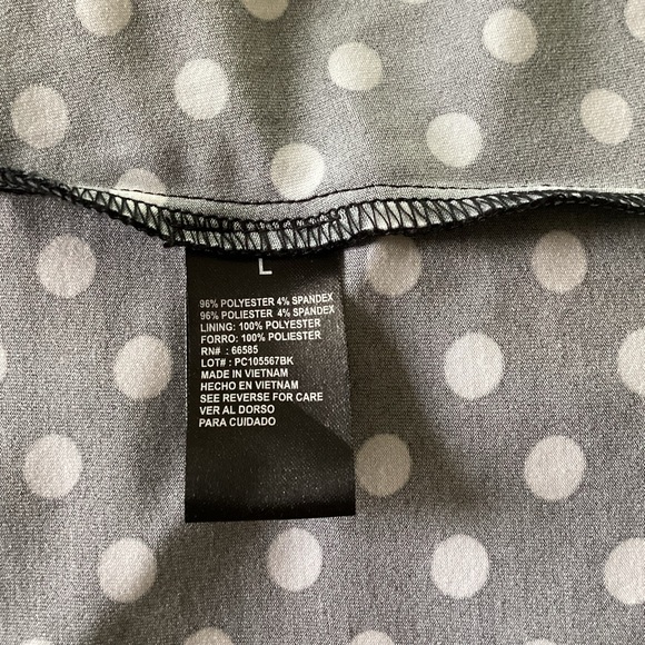 Perceptions New York black/white polka dot dress size L. - Picture 5 of 10